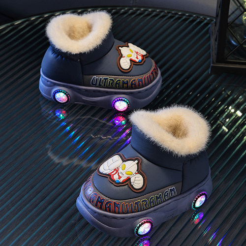 萌笙记冬季卡通儿童棉鞋