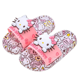 三丽鸥亲子女童拖鞋夏宝宝卡通HelloKitty公主洗澡防滑女孩凉拖鞋