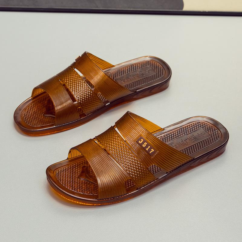 耐磨牛筋拖鞋新款凉拖塑料男士百搭居家防滑夏软底洗澡男