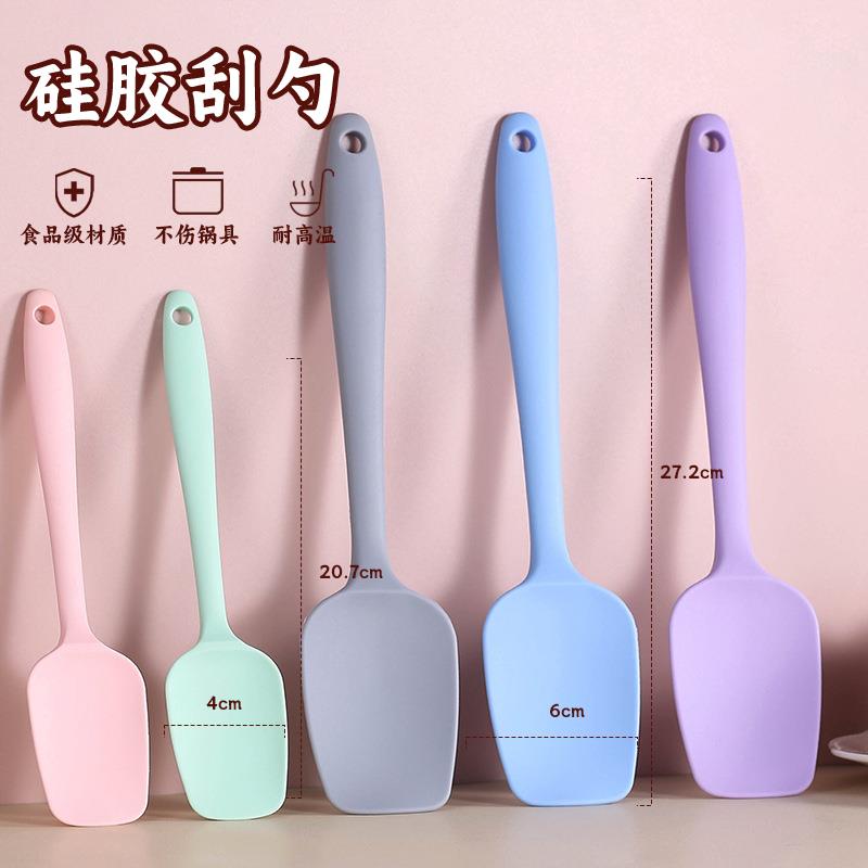 硅胶锅铲小号出口烘焙刮刀炒菜勺子不粘子迷你食品级矽胶家用勺刮