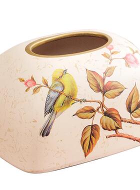 71tx新中式美家用抽纸盒套欧式客厅餐厅装饰纸抽盒餐巾纸巾盒陶瓷