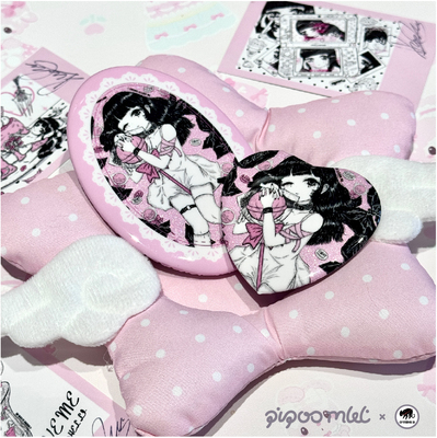 LOVE ME新品RACHEL LI公举原创二次元oc动漫周边粉色闪粉吧唧贴纸