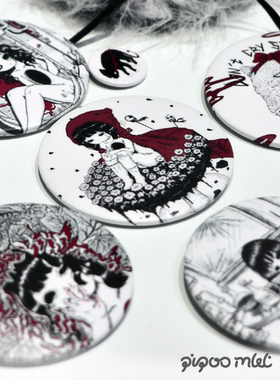 坏心情盲盒-RACHEL LI公举原创二次元oc动漫周边哑光磨砂亲签吧唧