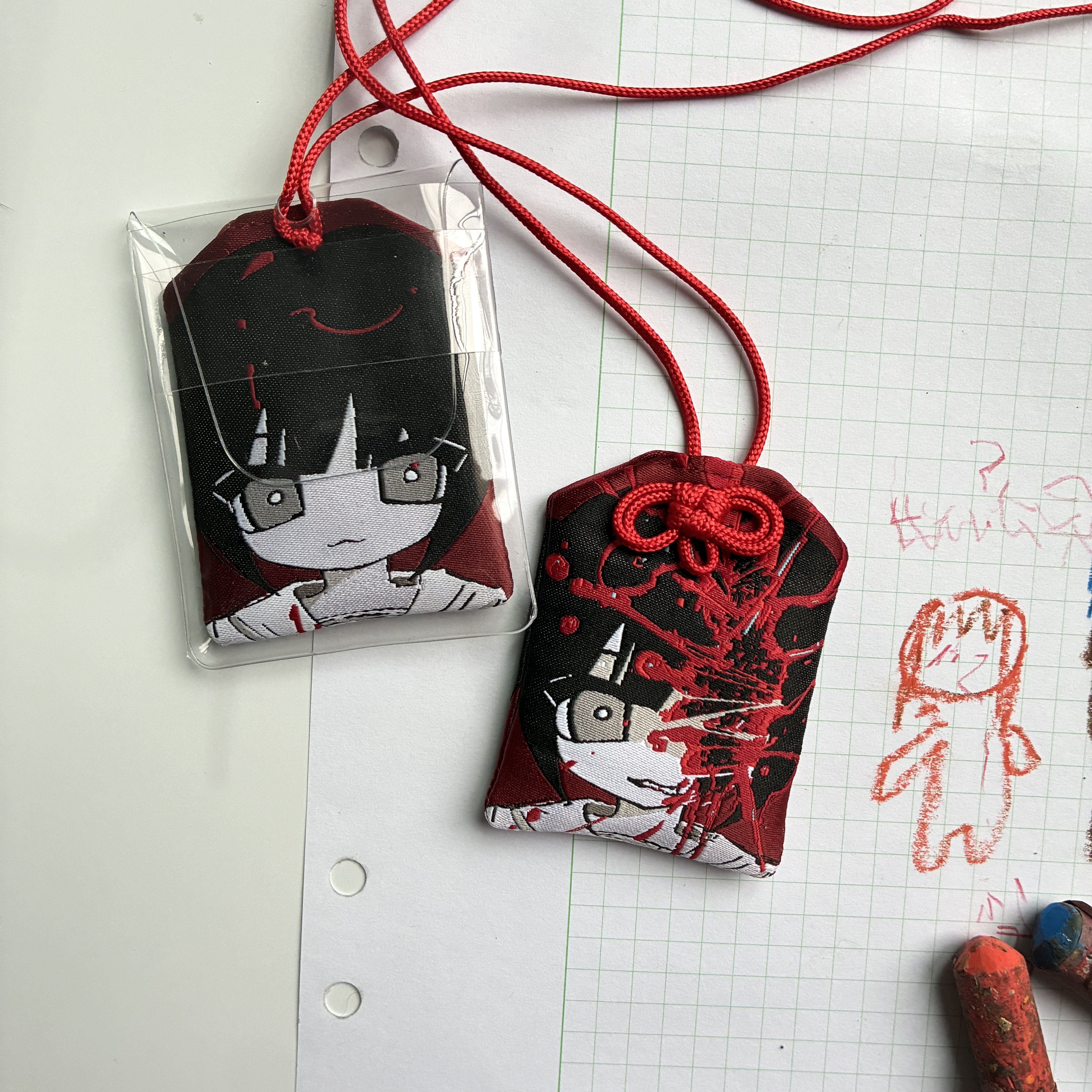 thumbnail for Osmanthus fragrance - Mouse Qima original illustration two-dimensional animation peripheral oc embroidery cloth label acrylic amulet pendant