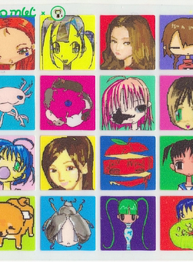 默认头像系列-7点45插画师原创插画二次元动漫周边oc闪砂贴纸吧唧