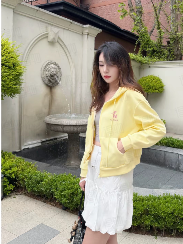加绒加厚冬季开衫连帽外套女2026春秋新款韩版设计感卫衣女中长款