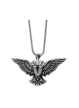 原创设计复古老鹰吊坠项链男女欧美时尚嘻哈项链中古风重工配饰