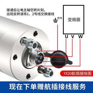 弘阳模具电主轴4kw防水主轴精雕电机高速高精度金属电主轴动力头