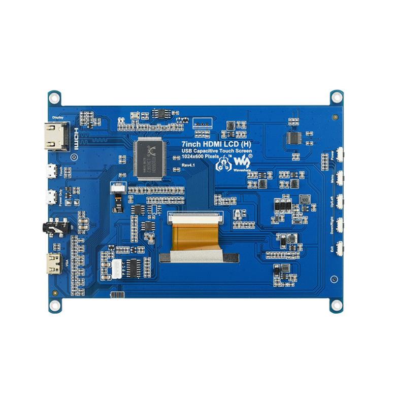 微雪树莓派4B JETSON NANO 7寸显示屏HDMI 1024×600 IPS高兼容性