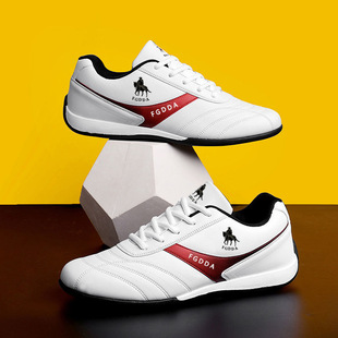 男士休闲运动鞋皮面单鞋春秋冬款男鞋时尚潮流慢跑鞋商务男鞋2025