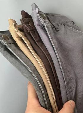 B136 双膝伐木工裤 帆布 重磅纯棉水洗工装直筒长裤春秋男主线B01