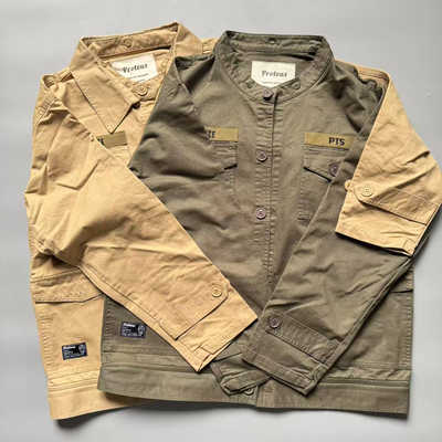 6部件拼接M65工装外套中长款