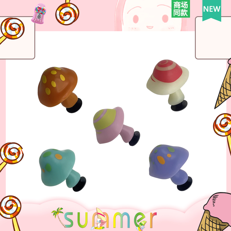 新款crocs洞洞鞋配饰鞋花卡洛驰配件智必星diy鞋上装饰 夜光蘑菇