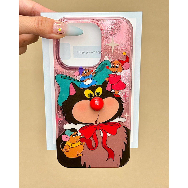 适用苹果亚克力卡通全包防摔