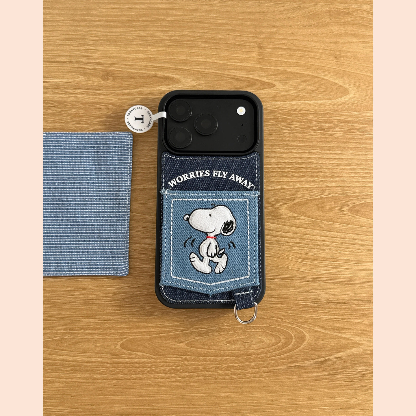 复古卡通史努比牛仔口袋适用苹果18promax手机壳iPhone17女新款16带挂绳15日韩18Pro防摔17pro保护套16pro男