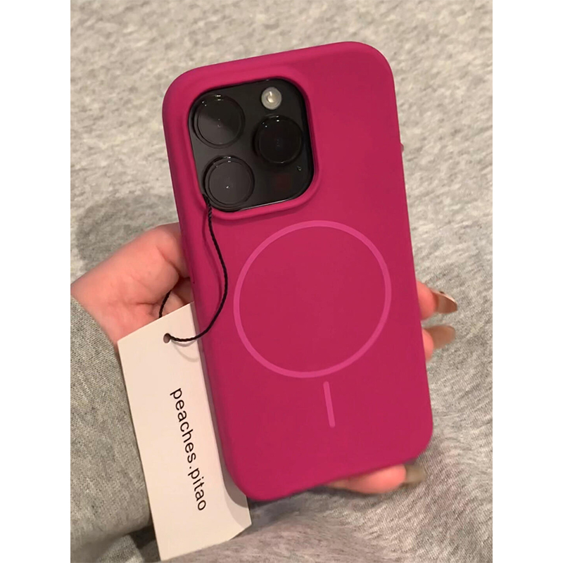 复古高级感液态硅胶磁吸壳适用苹果16promax手机壳iPhone15女新款14个性16时尚13小众16Pro防摔15pro保护套12