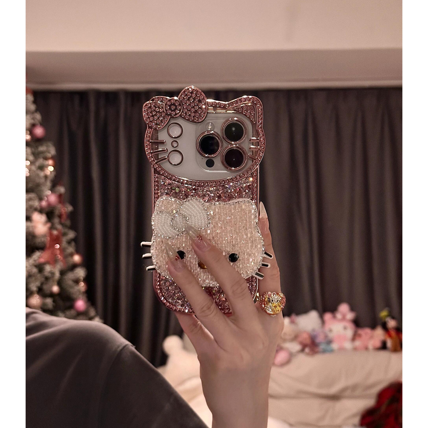 超仙奢华闪钻亮片Kitty猫适用苹果17promax手机壳iPhone17女新款16可爱15日韩14小众17Pro防摔16pro保护套13,3C数码配件,手机保护套/壳,淘宝优惠券,粉丝福利购,淘宝优惠卷