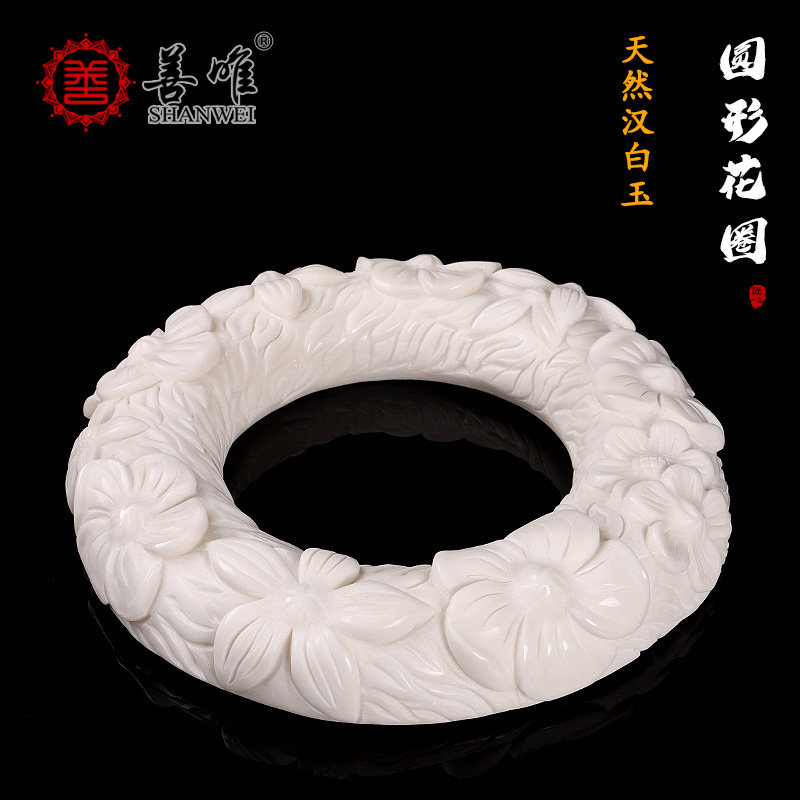 圆形汉白玉善唯大理石手工雕刻