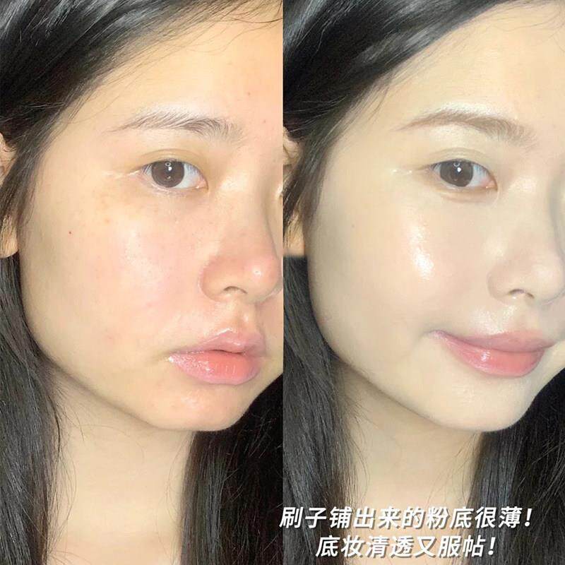 JFC新手8上妆刷!便携一字型粉底刷专不用秒扁平头无痕吃粉化妆子