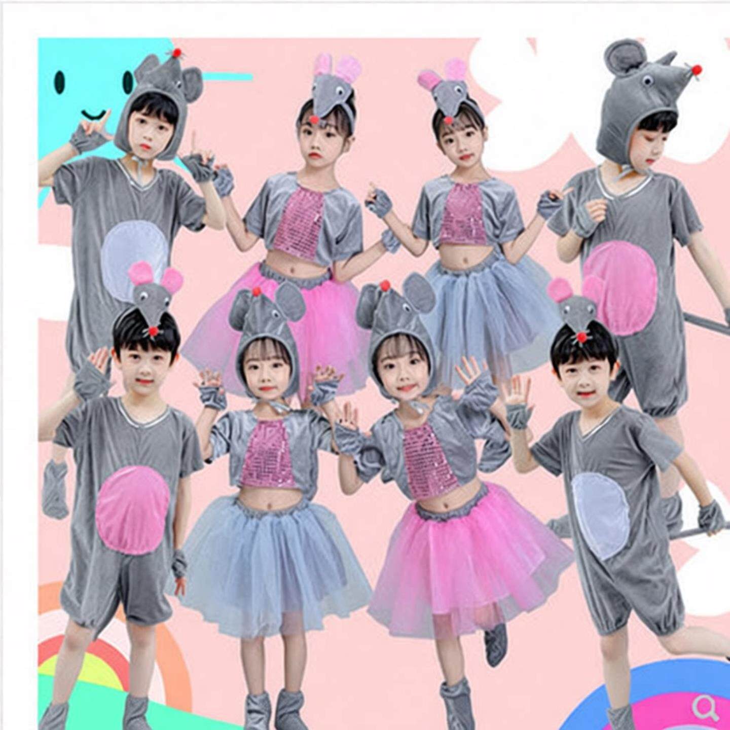 小老鼠演出服六一动物服装鼠小老鼠演出服幼儿园小老鼠表