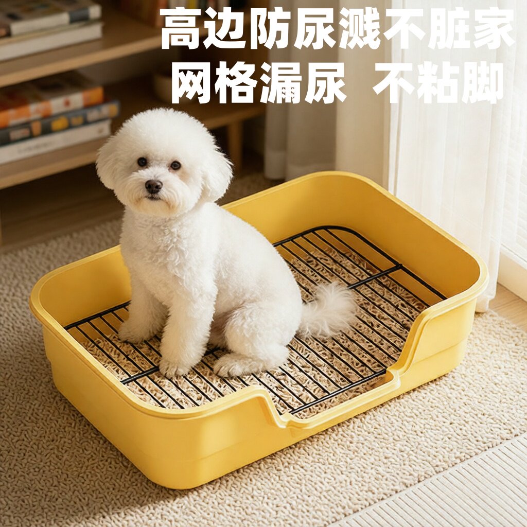 浴缸式狗厕所防尿溅易清洗防踩屎狗便盆小中大犬宠物狗尿盆不脏脚