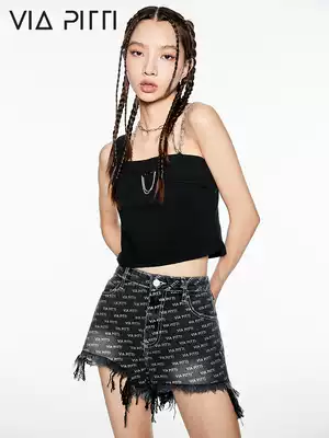 VIA PITTI sling female summer diamond chain chocker vest summer sexy top wear thin