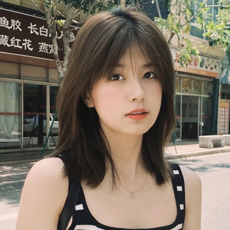 速发假发短发仿假真人发丝全头套式减龄骨然中长发锁自发全发套