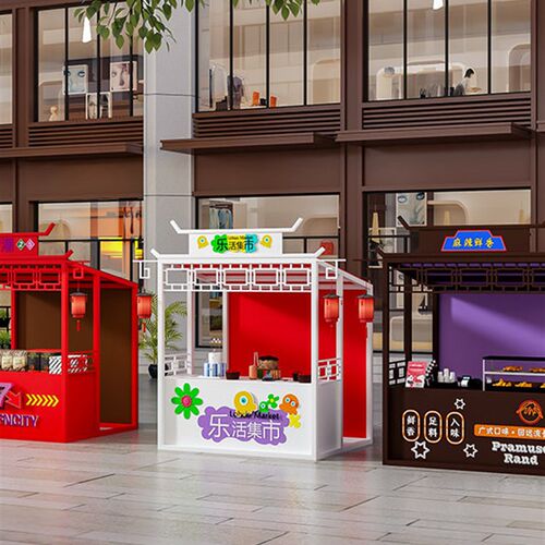 速发户外铁艺摆摊架展示架国潮夜市集市商业街美食街网红活动展示