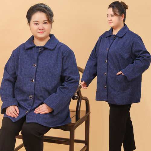 速发特胖奶奶加肥加大码外套200斤老人衣服女中老年人春秋装特体