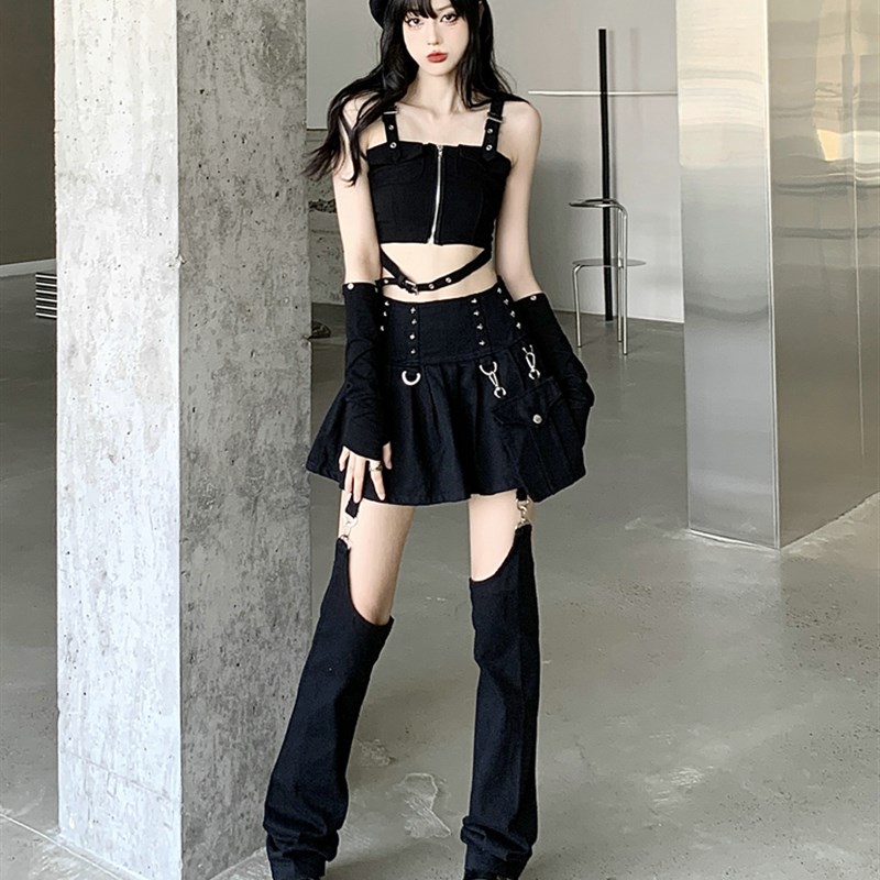 速发打机能风辣妹性感ds演出团歌服套士舞蹈主播服装音乐节穿搭爵