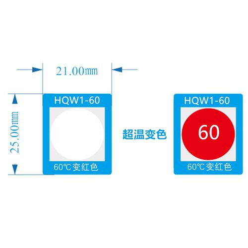 速发HQW1-60度变红色不可逆变色贴片电力系统接头感温贴数显示温