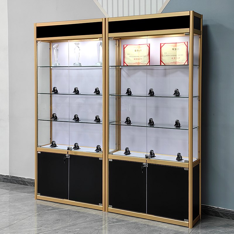 速发珠宝架展示柜奖杯奖牌荣誉兑礼换品办公室产品展示柜玻何之章