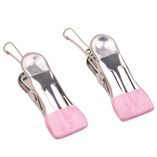 无痕晾晒袜子小夹子不锈钢防风晾衣服挂钩固定衣夹家用内衣裤夹子