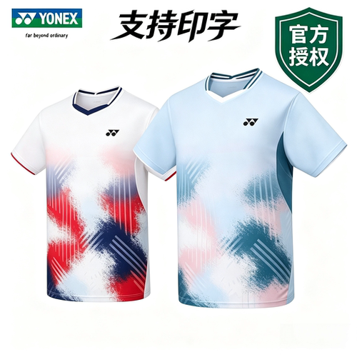YONEX尤尼克斯yy羽毛球服男女夏短袖透气速干比赛训练运动服上衣