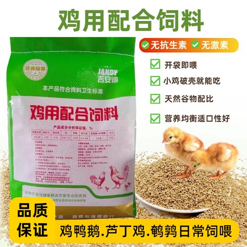 吉安迪小鸡饲料营养开口料长得快