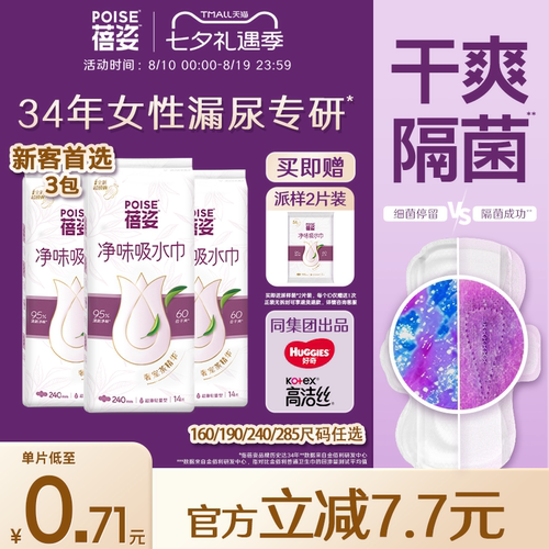 34年专研女性漏尿吸水巾