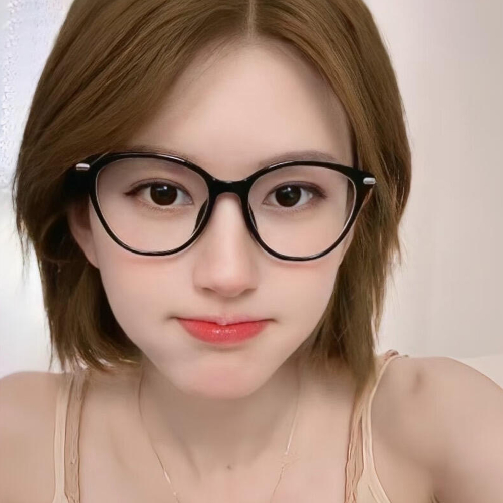赵露思同款黑框防蓝光眼镜女