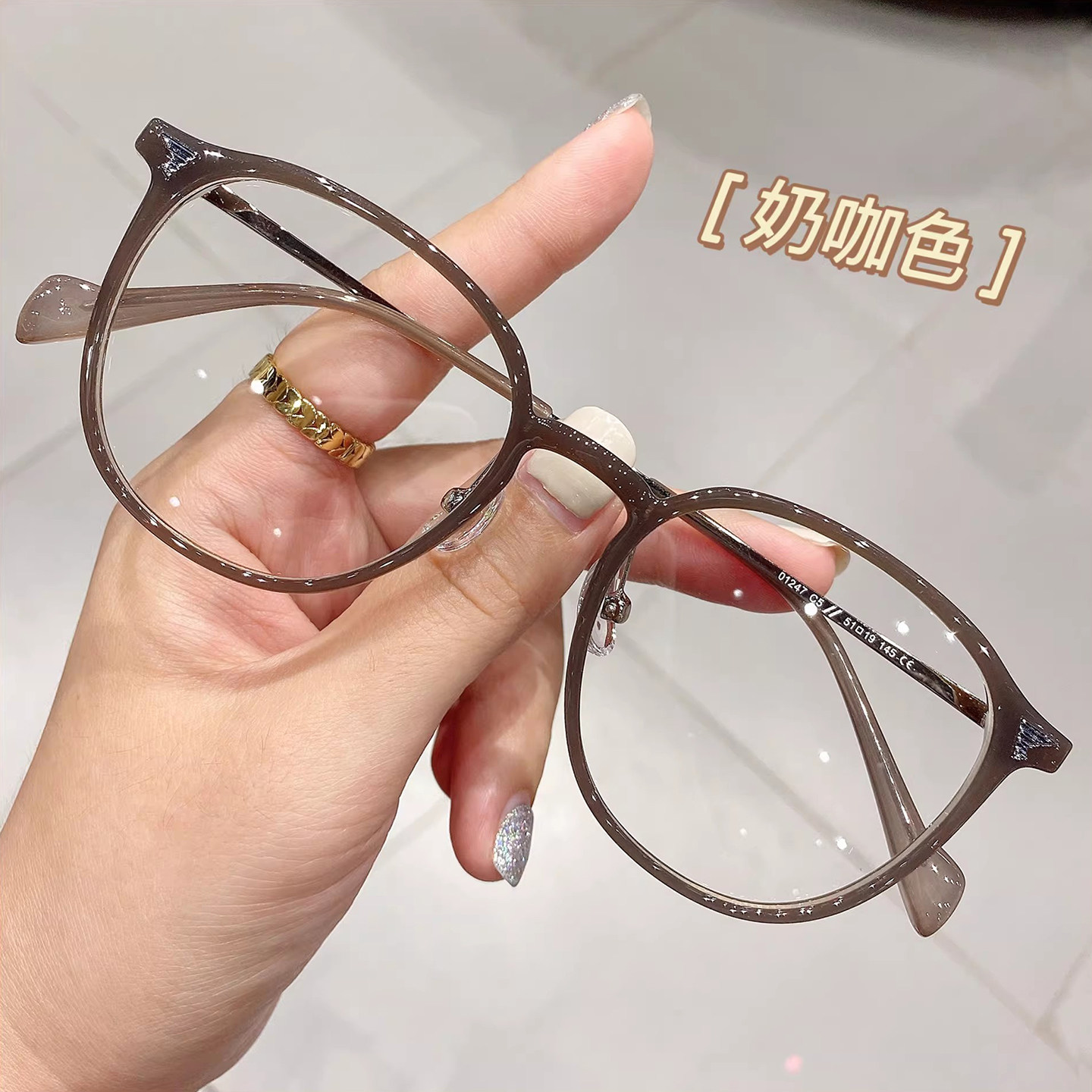 韩系眼镜近视女有度数防蓝光抗辐射小圆框文艺护目近视镜素颜神器