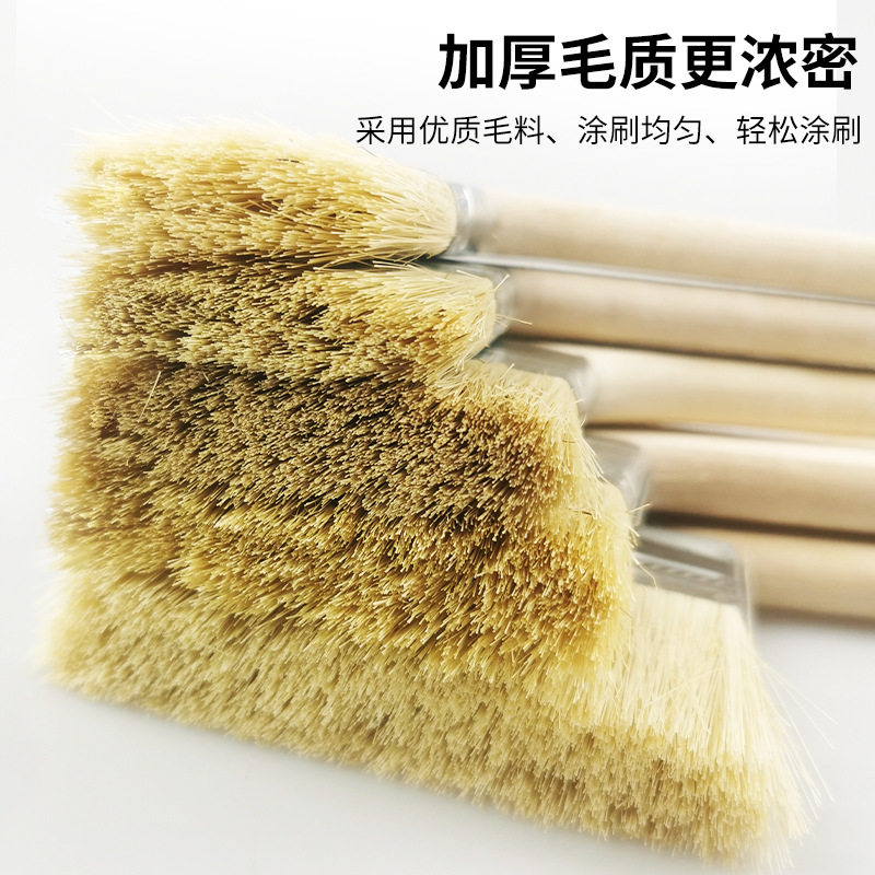 长柄弯头油漆毛刷 加长杆船用刷管道刷暖气刷异形刷 黑毛长把刷子