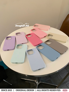 纯色简约超薄液态硅胶手机壳iphone17pro