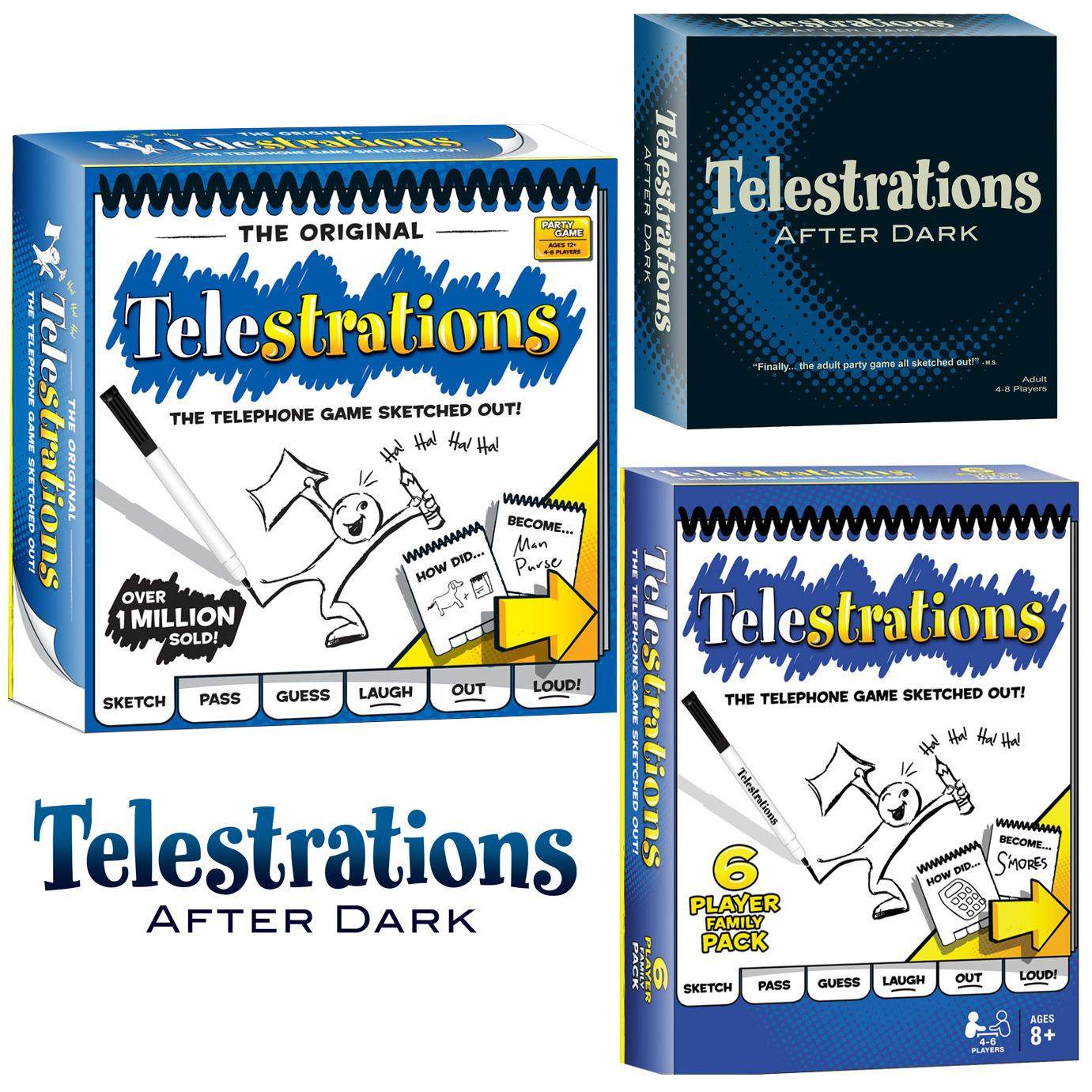 0181Y传情画意 Telestrations 成人休闲聚会桌面卡牌游戏英文包装