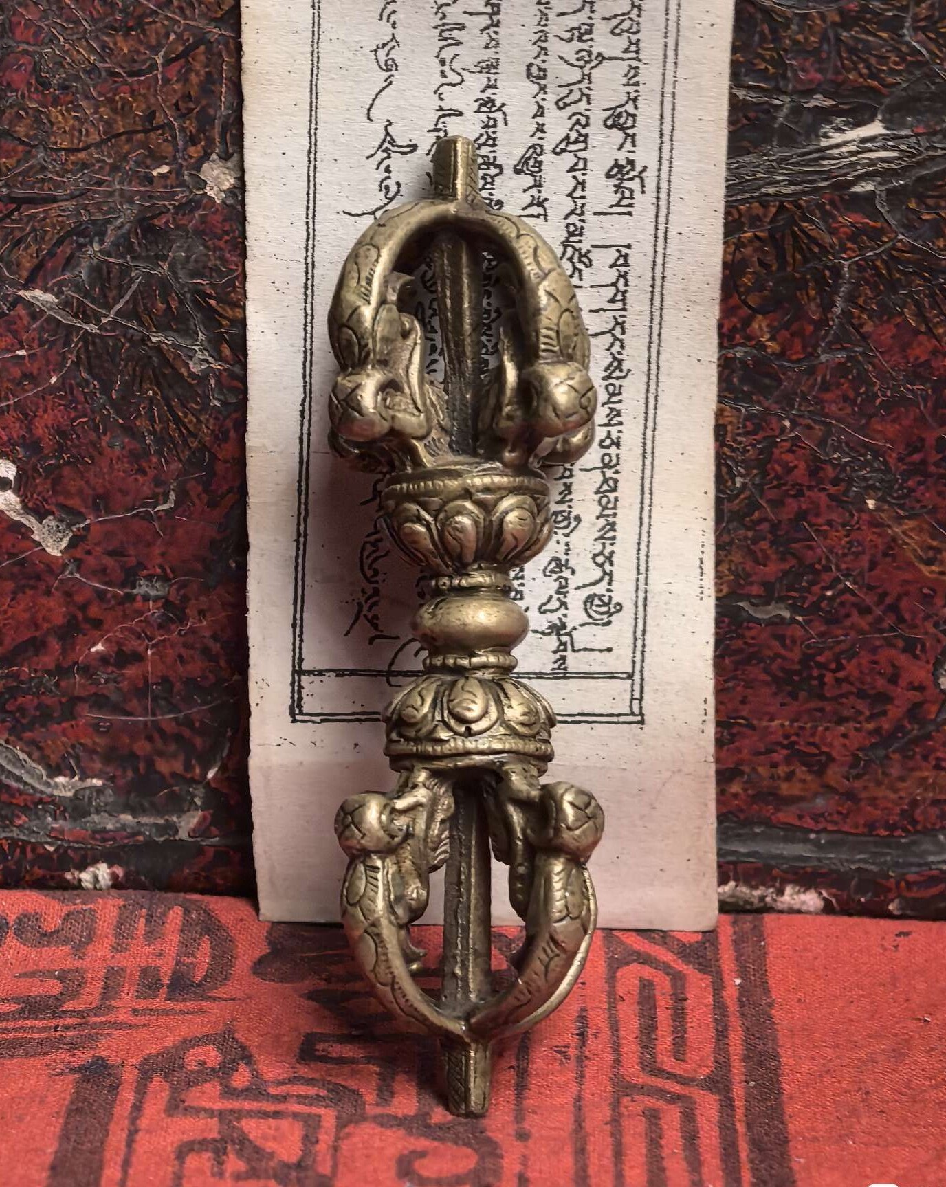 清末民初藏地修持【五股多吉老法器】手工暂刻 恭候结缘