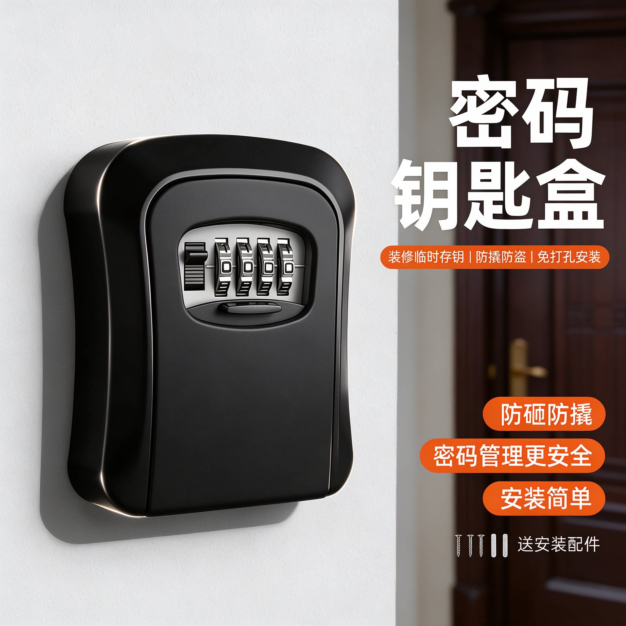 密码钥匙盒门口装钥匙装修密码盒