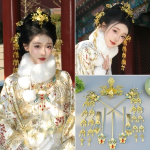 原创国风明制宫廷头饰百搭古风古典汉服配饰仿唐簪花仕女图发簪