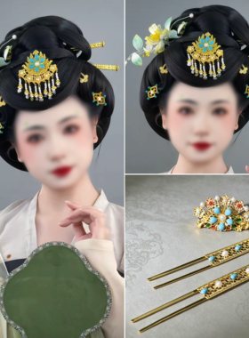 汉服壁画复刻汉服民族风菱形发簪