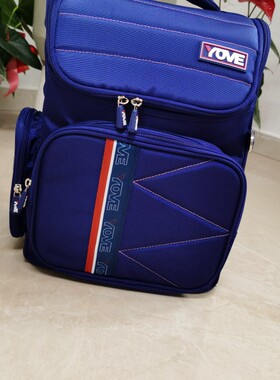 多拉链1-3年级男女同款YM家儿童书包双肩背包小学生轻便减负护脊