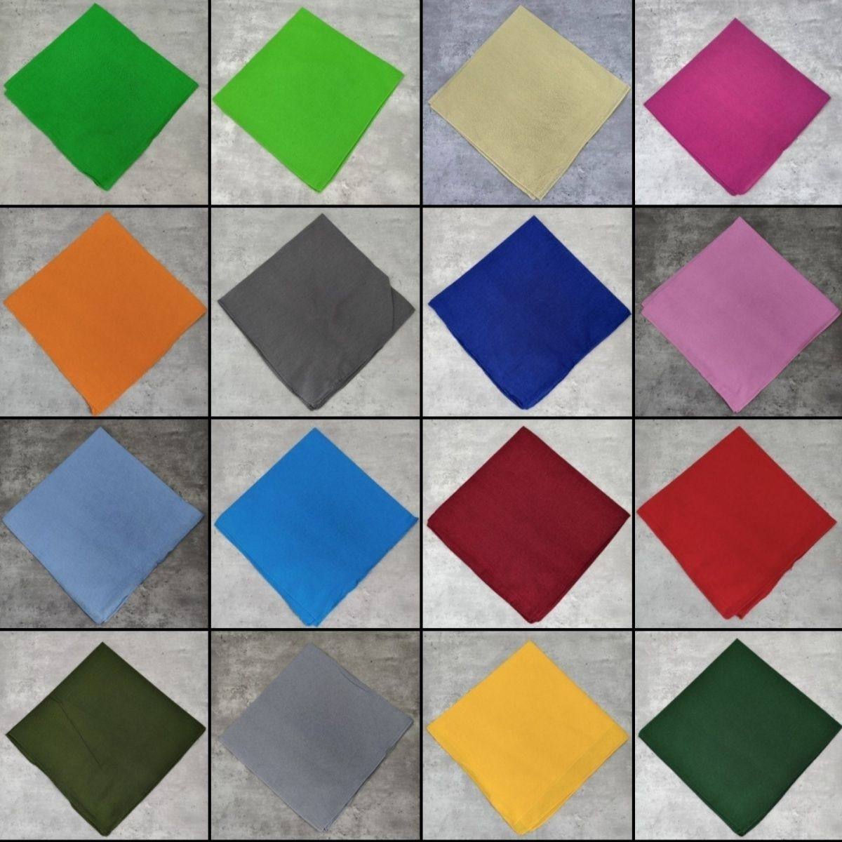 纯棉55cm方巾嘻哈头巾街舞围巾围脖发带蒙面纯色单色素色男女头带