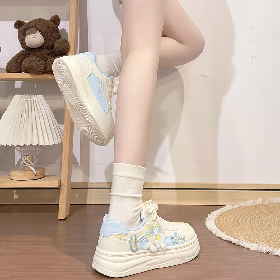 人本可爱女生板鞋女款2026新款洋气百搭鞋子韩系女孩休闲小白鞋潮,女鞋,休闲板鞋,淘宝优惠券,粉丝福利购,淘宝优惠卷