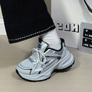 回力银灰老爹鞋女冬季2025新款百搭高级感加绒潮鞋运动情侣休闲鞋