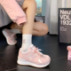 回力粉色德训老爹鞋 百搭复古运动鞋 女2025爆款 轻便配裙子穿休闲鞋